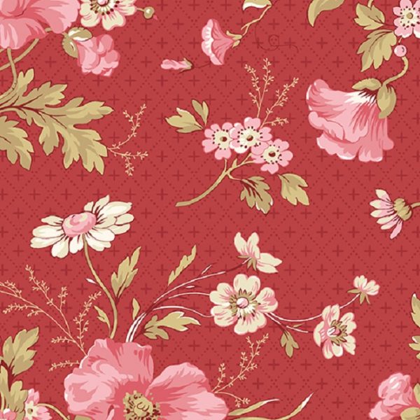 Tissu Andover A 9577 R rouge lemillepatch