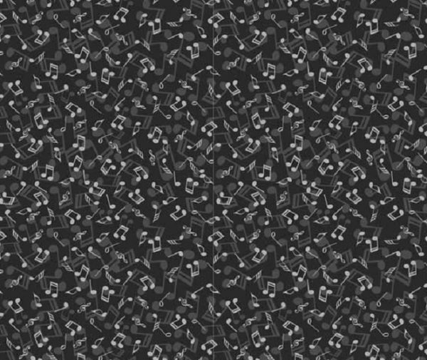 Tissu Stof Fabrics 4512-747 noir lemillepatch