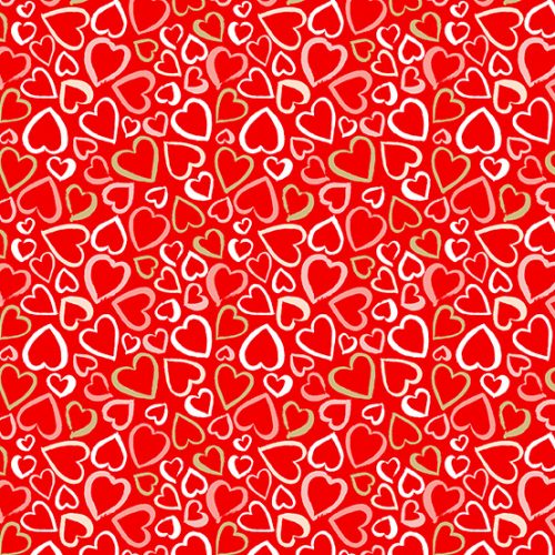 Tissu Makower 2315 R rouge lemillepatch
