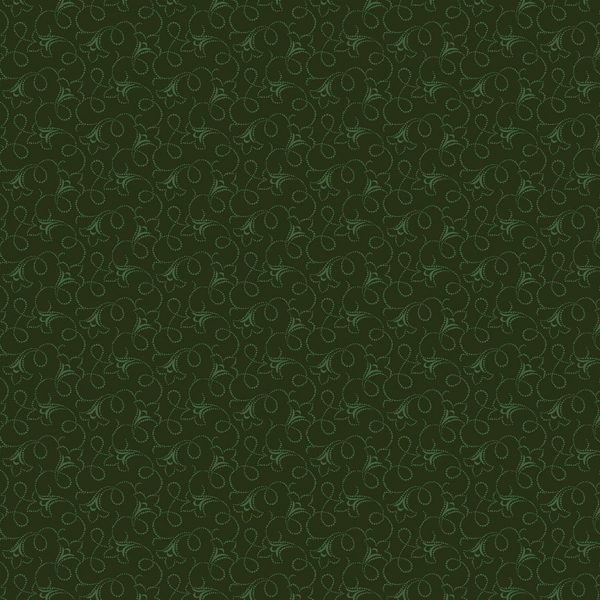Tissu Makower 9731 G vert lemillepatch