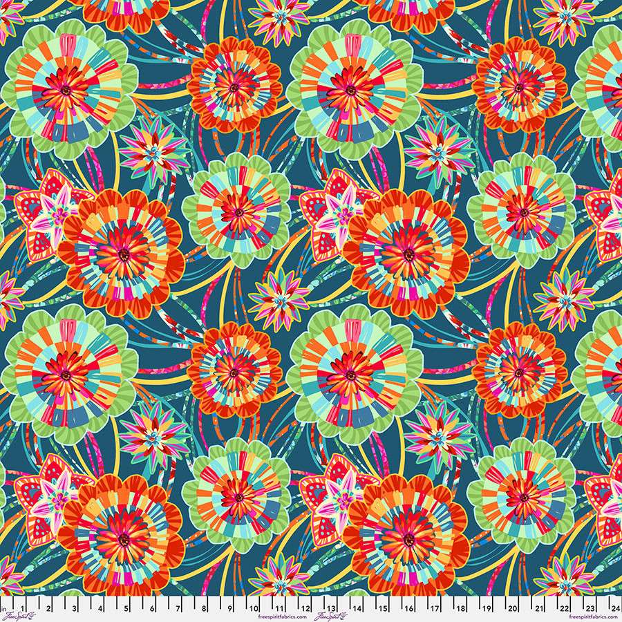 Tissu Free Spirit PWOB116 Blue Lemillepatch