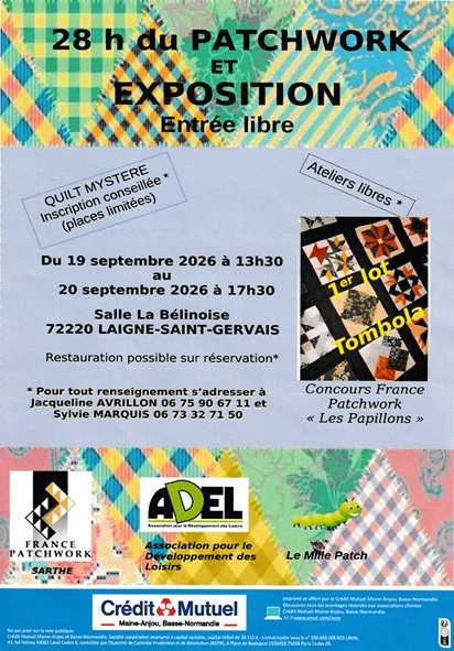 Les 28 h du PATCHWORK – Exposition à LAIGNE-SAINT-GERVAIS